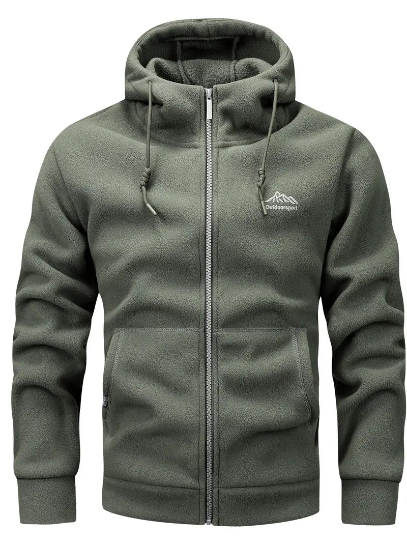 WW | Warme Fleece-Jacke mit Kapuze für Männer