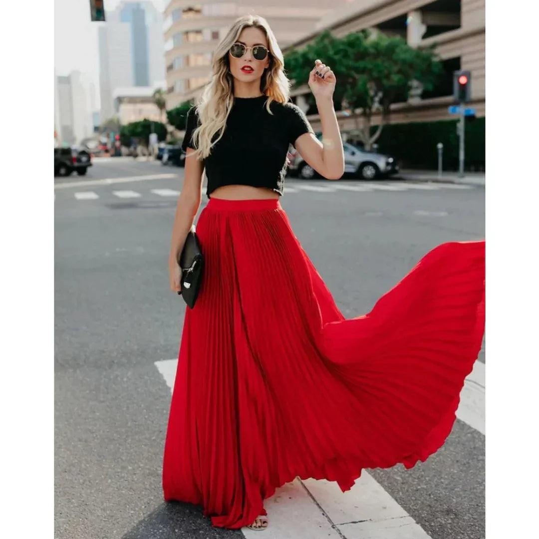 WW | Pleated Maxi Skirt For Women