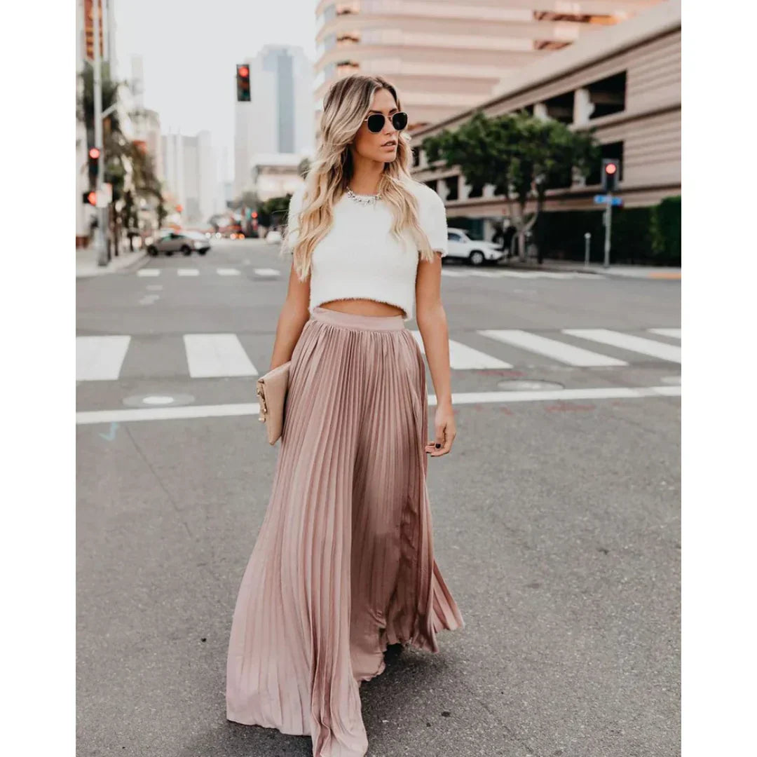 WW | Pleated Maxi Skirt For Women