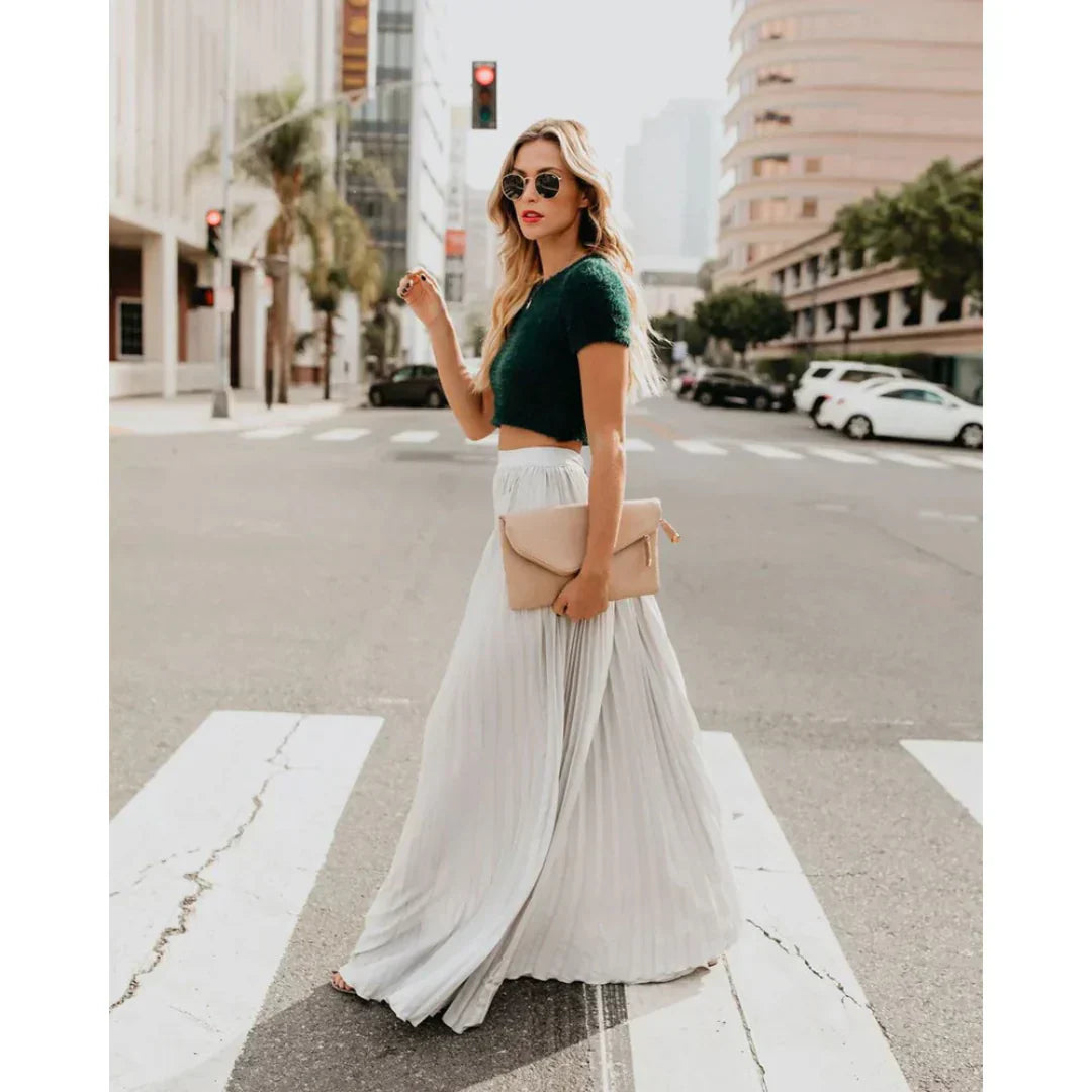 WW | Pleated Maxi Skirt For Women