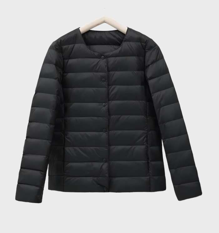 WW | Women's Plain Padded Jacket with Crew Neck