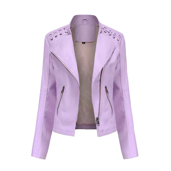 WW | pu-lederjacke mit reibverschluss