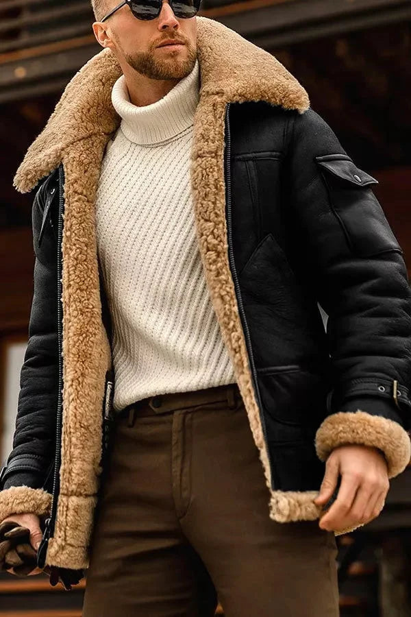 WW | Lässige Dicke Pelzjacke für Männer