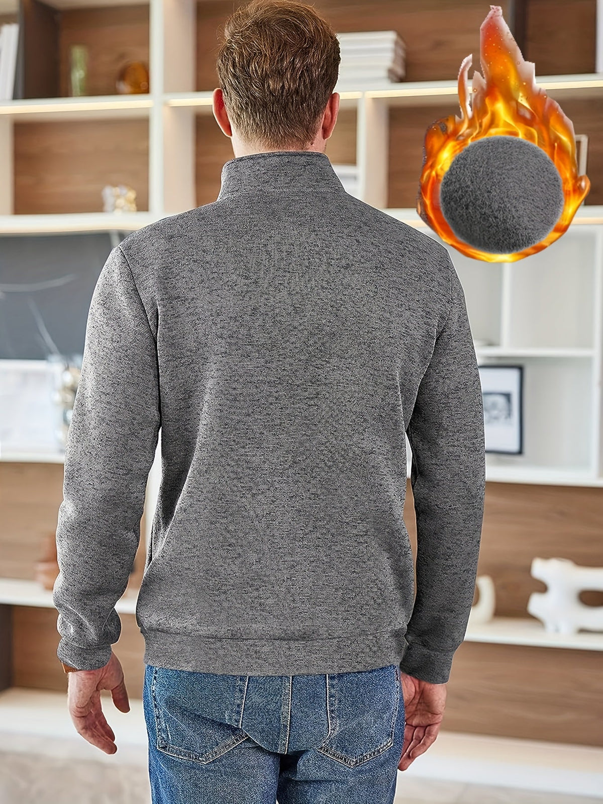 WW | Lässiger Pullover mit Reißverschluss für Männer