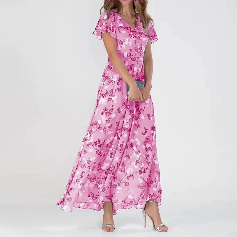 WW | Elegant Summer Floral Maxi Dress