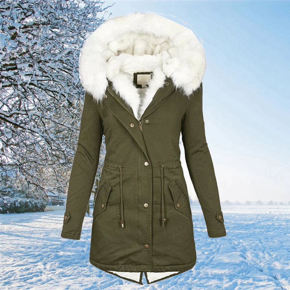 WW | Parka-Mantel mit Kapuze und Pelzfutter