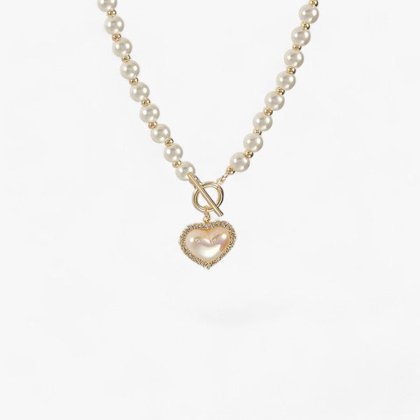 Faux Pearl Collar Necklace