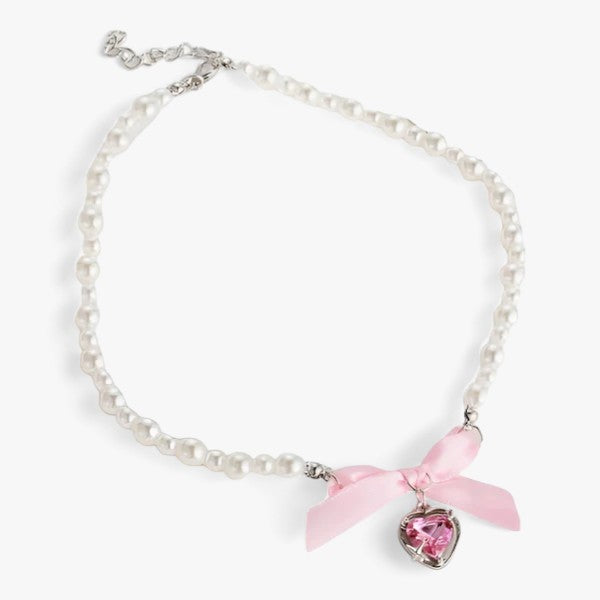 Faux Pearl Collar Necklace