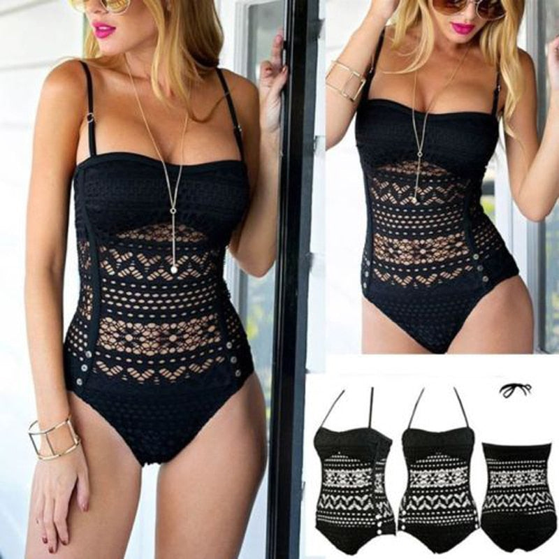 WW | Black One-Piece High Swimsuit