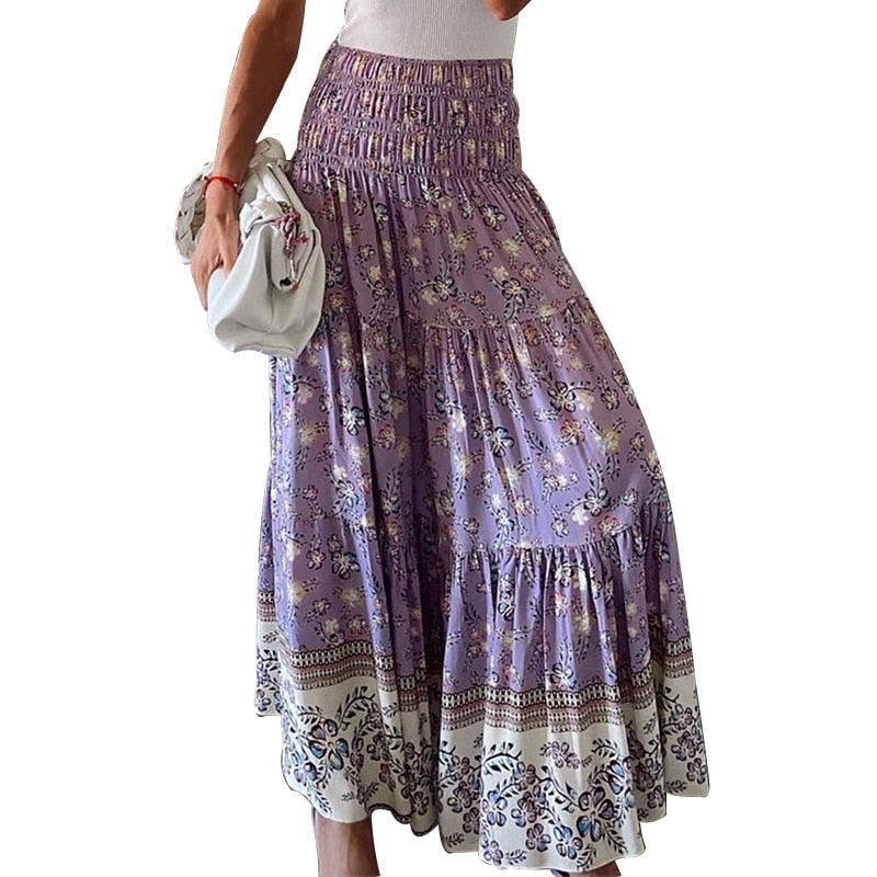 WW | Wrinkle-Resistant High-Waist Maxi Skirt