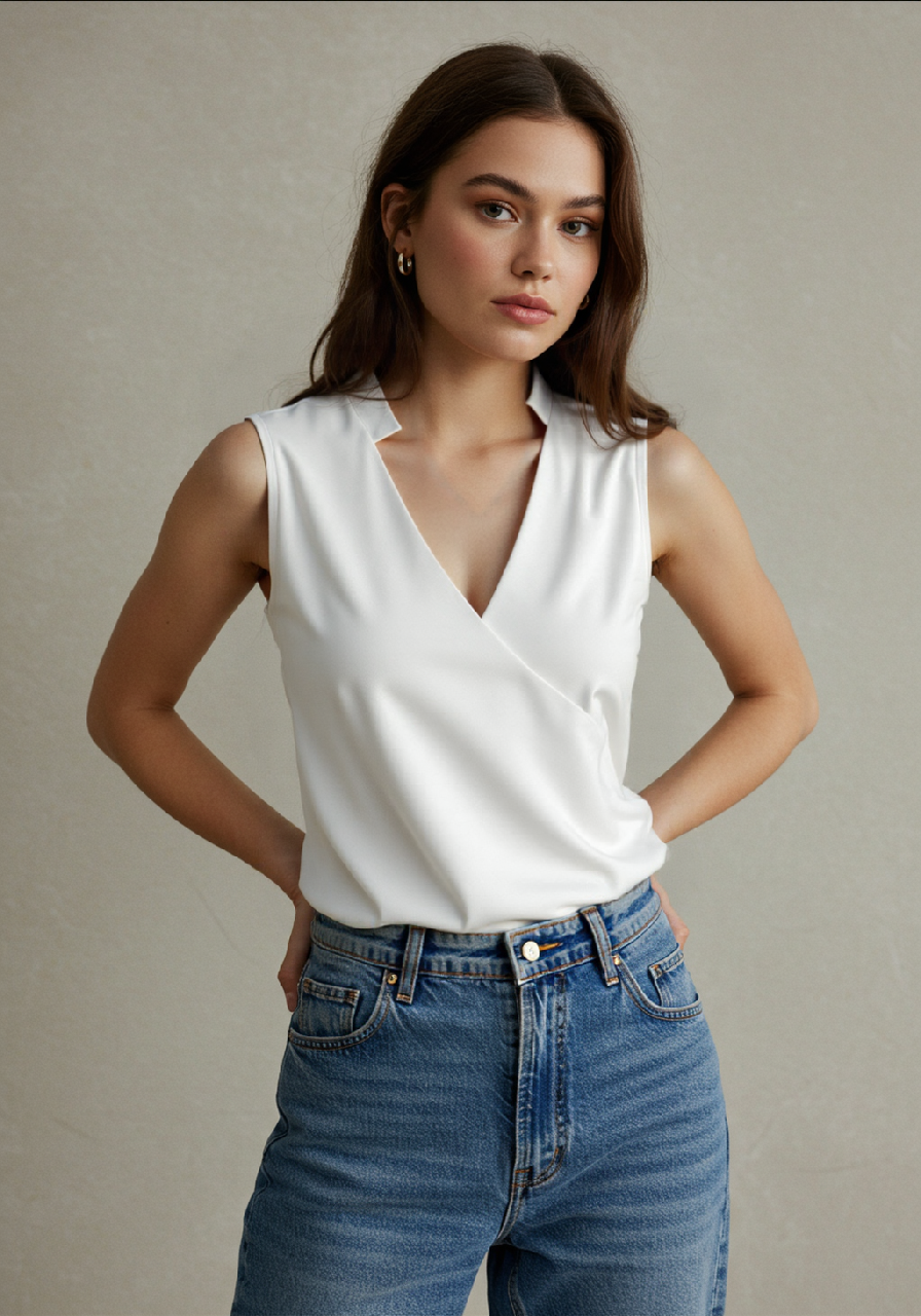 WW Elegant Sleeveless Solid Top
