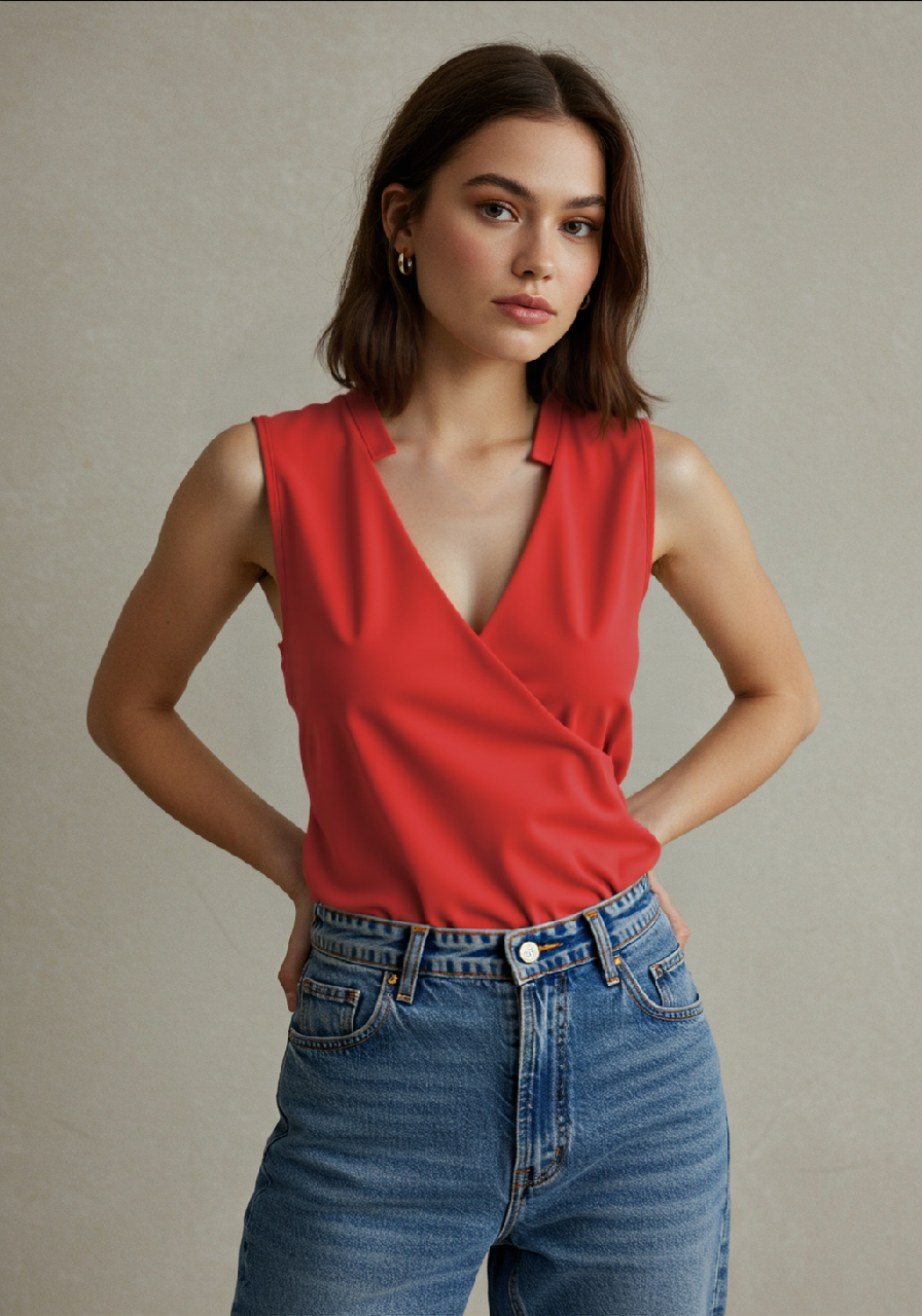 WW Elegant Sleeveless Solid Top