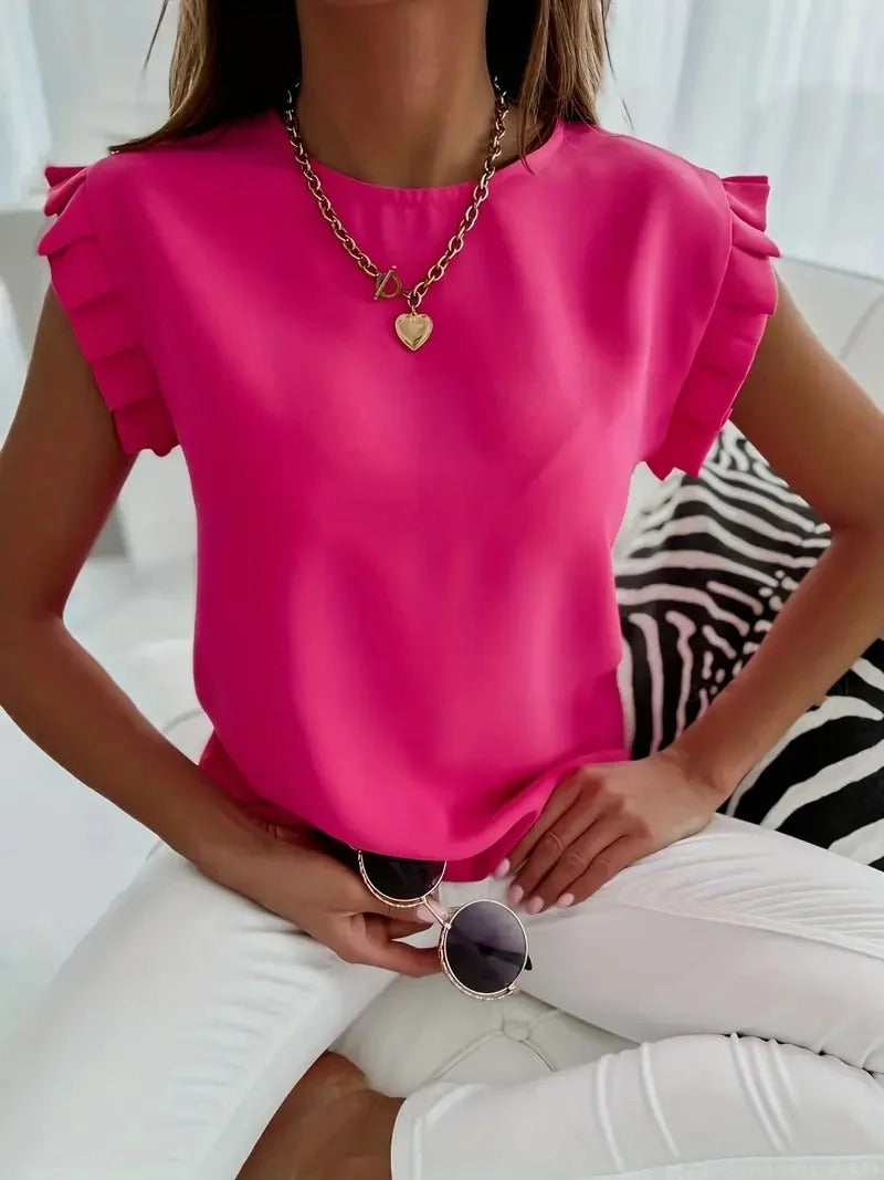WW | Elegant Sleeveless Top with Ruffles
