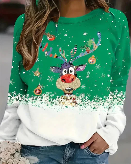 WW |  pullover mit rundhalsausschnitt für frauen